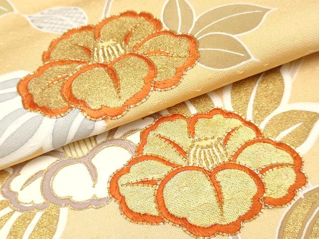 平和屋本店●極上 創業460年・千總 訪問着 駒刺繍 枝椿文 暈し染め 金彩 高島屋扱い 逸品 CYAA1026s5