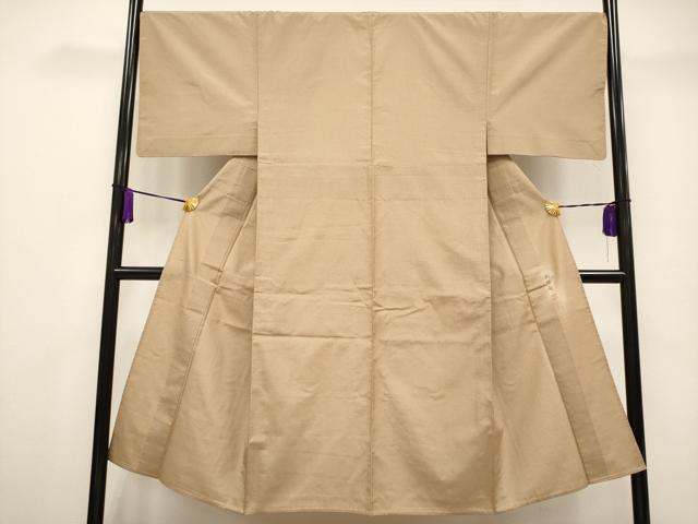 平和屋本店▽極上 男性 都喜ヱ門 藤絹織物謹製 本場染大島紬 利休趣 単衣 伽羅色地 逸品 CYAA1071s5