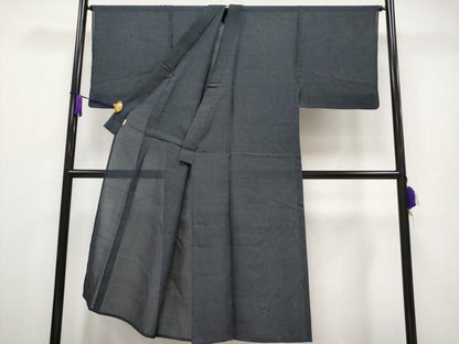 平和屋本店■極上　夏物　男性　本場大島紬　夏大島　100亀甲　濃紺地　逸品　CYAA1073s5