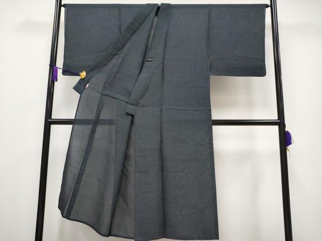 平和屋本店■極上　夏物　男性　本場大島紬　夏大島　100亀甲　濃紺地　逸品　CYAA1073s5
