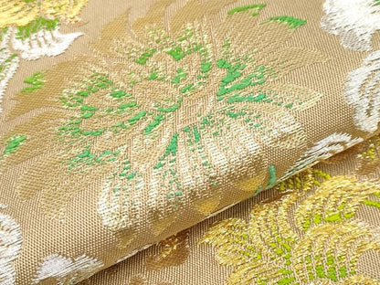 平和屋本店●最高級 龍村平蔵製 六通柄 本袋帯 歌仙色紙文 金銀糸 逸品 CYAA1112s5