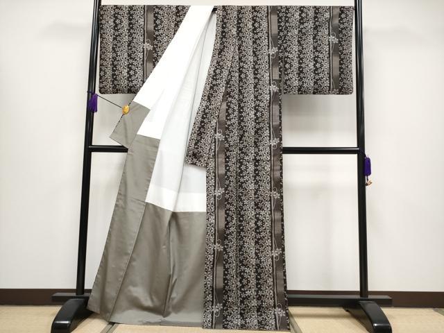 平和屋本店●極上 本場大島紬 泥染め 十八算 12マルキ 舞桜 永長織物謹製 証紙・鑑定書付き 逸品 CYAA1210s5