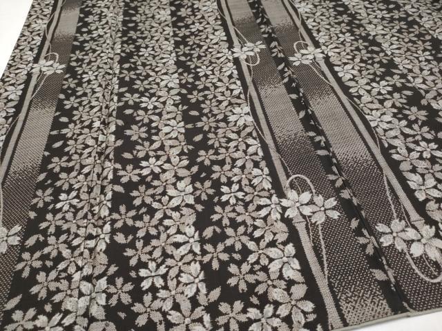 平和屋本店●極上 本場大島紬 泥染め 十八算 12マルキ 舞桜 永長織物謹製 証紙・鑑定書付き 逸品 CYAA1210s5