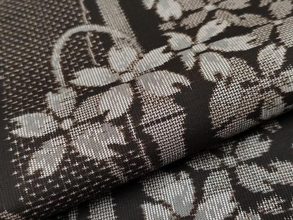 平和屋本店●極上 本場大島紬 泥染め 十八算 12マルキ 舞桜 永長織物謹製 証紙・鑑定書付き 逸品 CYAA1210s5