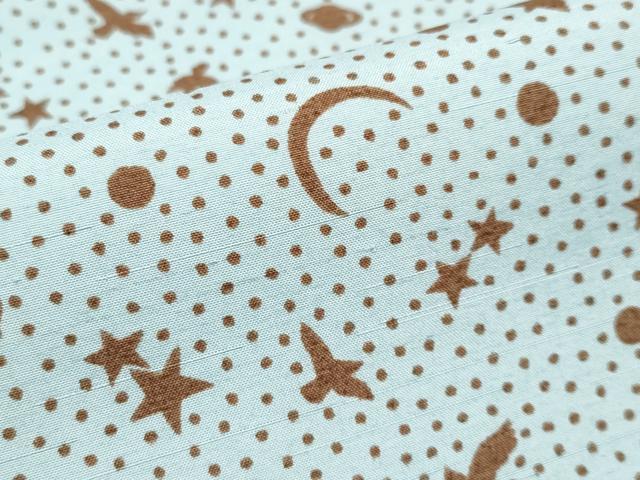 平和屋本店■極上　小紋　単衣　鳥　星　宇宙　やまと誂製　瓶覗色地　洗える着物　未使用　CYAA1215s5