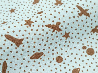平和屋本店■極上　小紋　単衣　鳥　星　宇宙　やまと誂製　瓶覗色地　洗える着物　未使用　CYAA1215s5