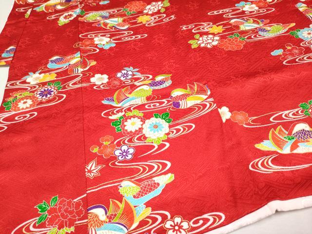 平和屋本店■極上　創業460年・千總　七五三　女の子　7歳　祝着　流水鴛鴦花文　金彩　逸品　CYAA1224s5