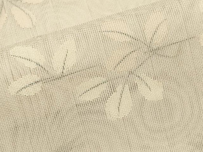 平和屋本店▽極上　訪問着　無双　紗袷　紗×紗　スワトウ刺繍　枝葉文　丁子色地　逸品　CYAA1238s5
