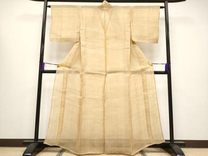 平和屋本店■極上　夏物　芭蕉布　手積み芭蕉糸100％　飴色　逸品　CYAA1269s5