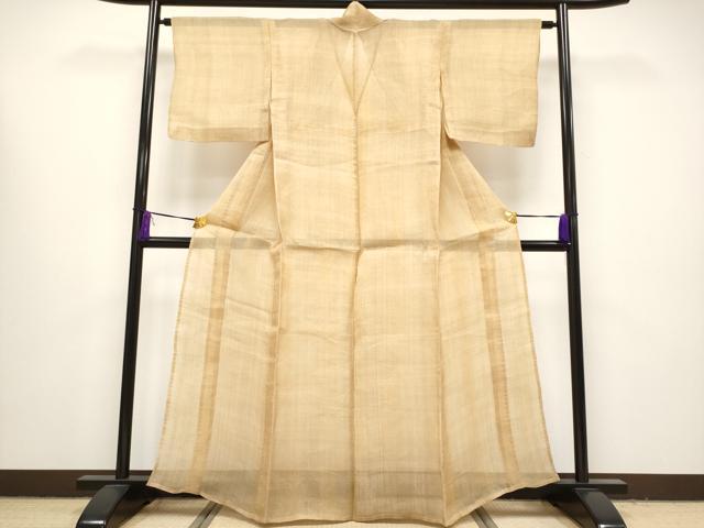 平和屋本店■極上　夏物　芭蕉布　手積み芭蕉糸100％　飴色　逸品　CYAA1269s5