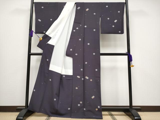 平和屋本店■極上　銀座もとじ　訪問着　駒刺繍　唐松柄　濃鼠色地　逸品　CYAA3001s5