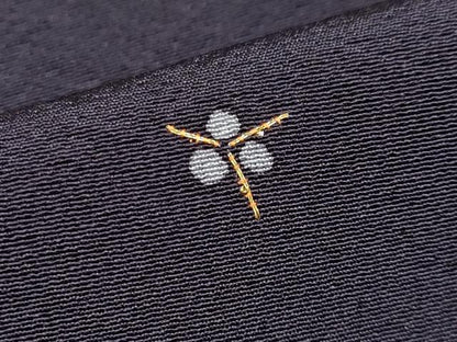 平和屋本店■極上　銀座もとじ　訪問着　駒刺繍　唐松柄　濃鼠色地　逸品　CYAA3001s5
