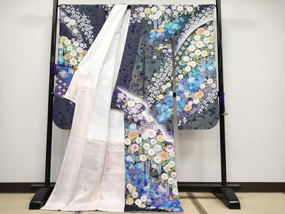 平和屋本店■極上　振袖　辻が花　絞り　暈し染め　金銀通し地　逸品　CYAA1293s5