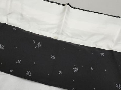 平和屋本店■極上　人間国宝　小宮康孝　江戸小紋　般若　黒地　鈴乃屋扱い　逸品　未使用　CYAA1301s5