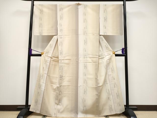 平和屋本店■極上　結城紬　奥順　はたおり娘　80亀甲　単衣　吉祥間道　証紙付き　さが美扱い　逸品　未使用　CYAA1303s5