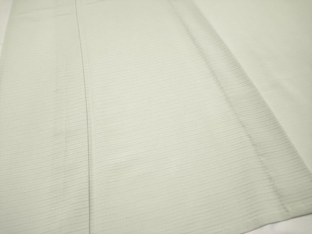 平和屋本店■極上　夏物　洗える最高級着物　＜英＞はなぶさ謹製　色無地　絽　白緑色　CYAA1342s5
