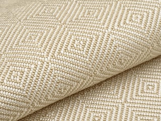 平和屋本店■超希少　伊兵衛織　工芸手織　八寸名古屋帯　入子菱　枯色×白　たとう紙付き　逸品　未使用　CYAA1379s5