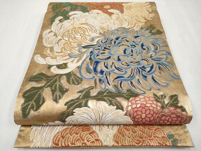 平和屋本店■極上　洛風林　工芸帯地　全通柄袋帯　唐織　乱菊　金糸　逸品　CYAA1393s5