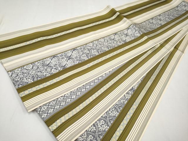 平和屋本店■極上　博多織人　黒木織物　本場筑前博多帯　両面　全通柄袋帯　はかた間道　博多金ラベル　証紙・反端付き　逸品　CYAA1396s5