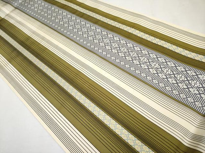 平和屋本店■極上　博多織人　黒木織物　本場筑前博多帯　両面　全通柄袋帯　はかた間道　博多金ラベル　証紙・反端付き　逸品　CYAA1396s5