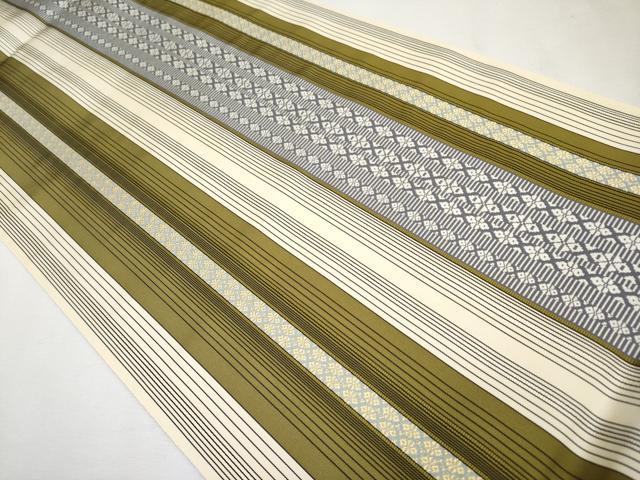 平和屋本店■極上　博多織人　黒木織物　本場筑前博多帯　両面　全通柄袋帯　はかた間道　博多金ラベル　証紙・反端付き　逸品　CYAA1396s5