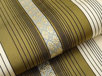 平和屋本店■極上　博多織人　黒木織物　本場筑前博多帯　両面　全通柄袋帯　はかた間道　博多金ラベル　証紙・反端付き　逸品　CYAA1396s5