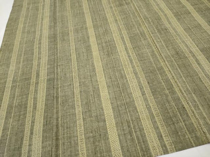 平和屋本店▽極上 本場結城紬 重要無形文化財 単衣 100亀甲 間道 灰汁色地 逸品 CYAA1512s5