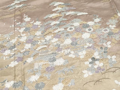 平和屋本店■極上　訪問着　本場染大島紬　総刺繍　御所解文　金糸　逸品　CYAA1551s5