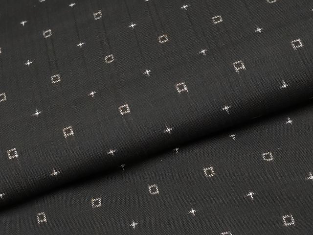 平和屋本店■極上　本場大島紬　泥染め　幾何学文様　逸品　未使用　CYAA1574s5