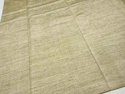 平和屋本店●極上 能州紬 絲藝苑 上島洋山 海草染 利休茶色 ますいわ屋扱い 逸品 CYAA1576s5
