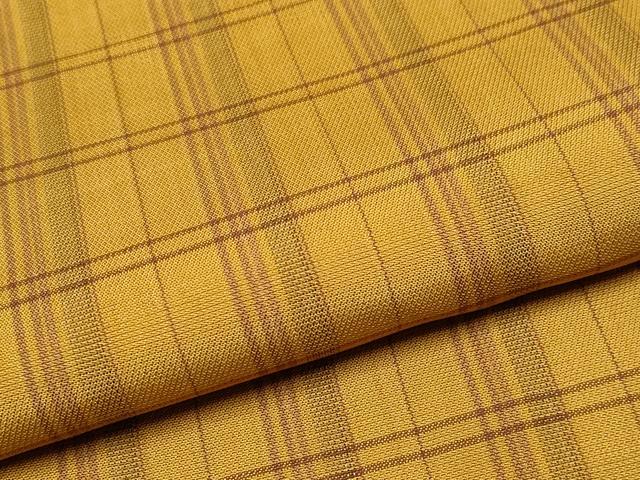 平和屋本店■極上　本場黄八丈　綾織　紬　逸品　未使用　CYAA1577s5