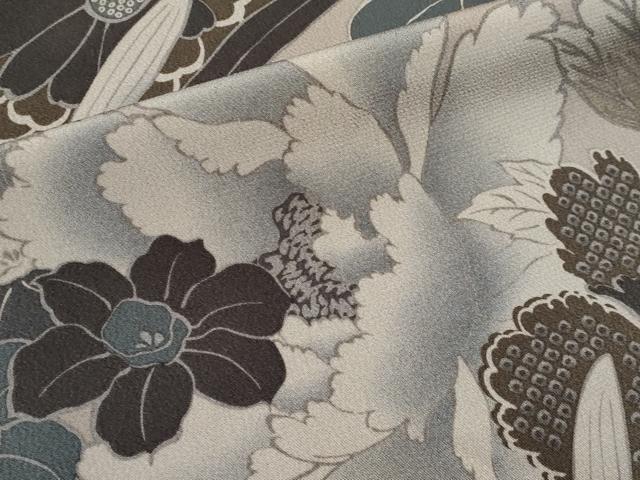 平和屋本店■極上　撫松庵　小紋　草花文　洗える着物　未使用　CYAA1604s5