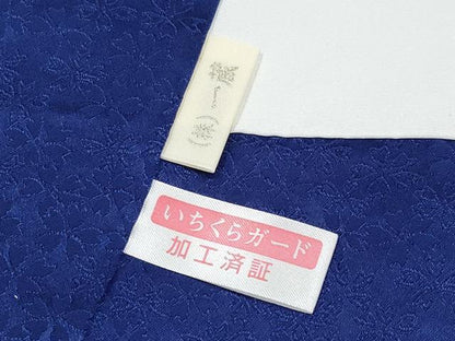 平和屋本店●極上 越後十日町の一流染匠 桐屋・翠山工房 振袖 辻が花 絞り 金通し地 濃紺地 逸品 CYAA1621s5