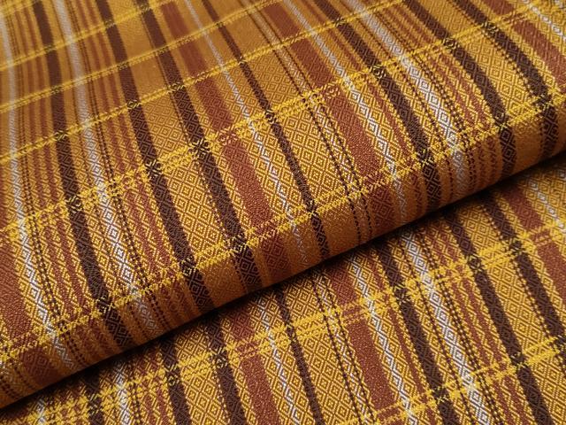平和屋本店●極上 本場黄八丈 まるまなこ 紬 逸品 CYAA1629s5