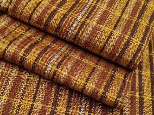 平和屋本店●極上 本場黄八丈 まるまなこ 紬 逸品 CYAA1629s5