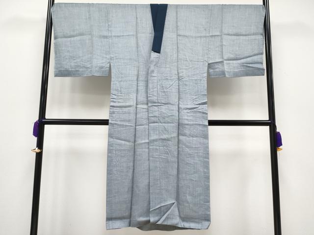 平和屋本店■極上　男性　紬・長襦袢・羽織セット　単衣　キングサイズ　着物：羊羹色　羽織：薄色　襦袢：薄縹色　逸品　CYAA1650s5