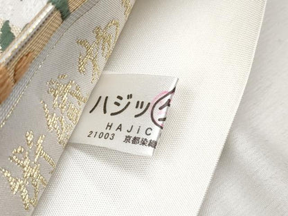 平和屋本店■極上　山口美術織物　皇室　伊勢神宮御用　西陣織　六通柄袋帯　唐織　藤に欧花文　金糸　反端付き　逸品　未使用　CYAA1660s5