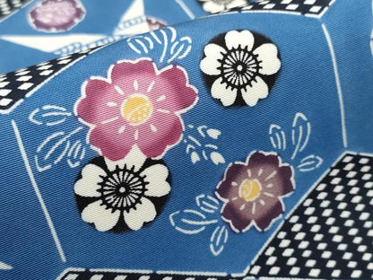 平和屋本店●希少 城間栄喜 琉球紅型 塩瀬 九寸名古屋帯 亀甲雪輪花文 逸品 CYAA1674s5
