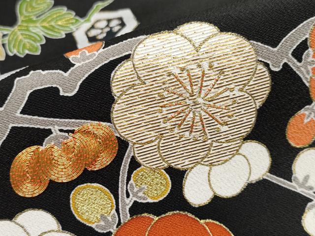 平和屋本店■極上　創業460年・千總　黒留袖　駒刺繍　鳳凰花丸文　金彩　逸品　CYAA1747s5