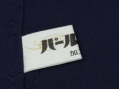 平和屋本店■極上　藍造り国選定無形文化財　藍師・佐藤昭人　大澤石雄　小紋　天然阿波藍　証紙・反端・認定証付 逸品 未使用 CYAA1763s5