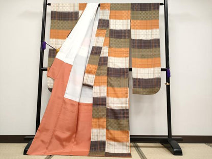 平和屋本店●希少 伝統工芸士 曽根武勇 振袖 お召地 吉野間道 逸品 CYAA1764s5