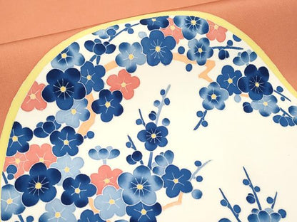 平和屋本店■極上　本加賀友禅作家　木村雨山　塩瀬　九寸名古屋帯　枝梅丸文　肉桂色地　逸品　CYAA1798s5