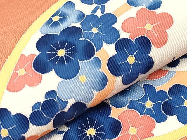 平和屋本店■極上　本加賀友禅作家　木村雨山　塩瀬　九寸名古屋帯　枝梅丸文　肉桂色地　逸品　CYAA1798s5