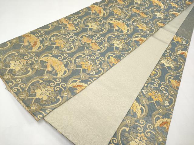 平和屋本店●極上 紋屋井関 御寮織 六通柄袋帯 花鳥唐草文 金糸 逸品 CYAA1813s5