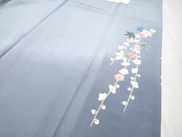 平和屋本店■希少　本加賀友禅作家　百貫廣樹　訪問着・長襦袢セット　花鳥文　暈し染め　淡藤色地　逸品　未使用　CYAA1833s5
