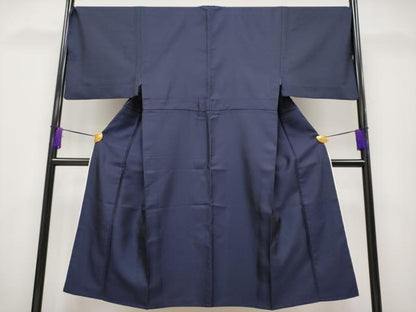 平和屋本店▽極上 男性 お召 単衣 格子柄 逸品 CYAA1840s5
