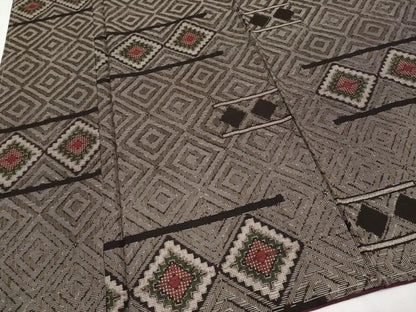 平和屋本店■希少　本場大島紬　龍郷絣　山田工場謹製　証紙付き　逸品　未使用　CYAA1869s5