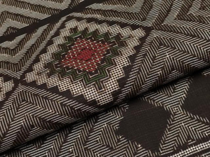 平和屋本店■希少　本場大島紬　龍郷絣　山田工場謹製　証紙付き　逸品　未使用　CYAA1869s5