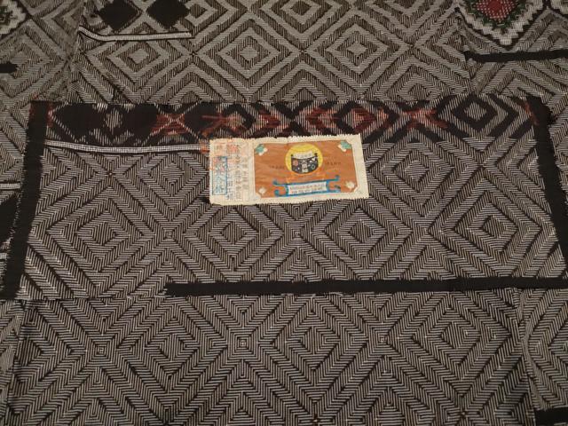 平和屋本店■希少　本場大島紬　龍郷絣　山田工場謹製　証紙付き　逸品　未使用　CYAA1869s5