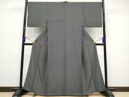 平和屋本店■極上　江戸小紋　角通し　黒地　逸品　CYAA1871s5